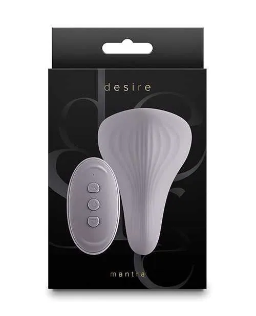 Desire Desire Mantra Rechargeable Silicone Panty Vibrator Gray Female Sex Toys