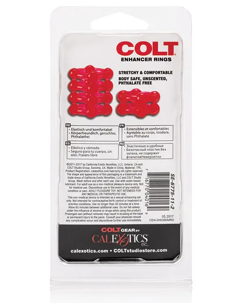 Dildos Colt COLT Enhancer Rings Cock Rings Red Dildos Colt COLT Enhancer Rings Cock Rings Red