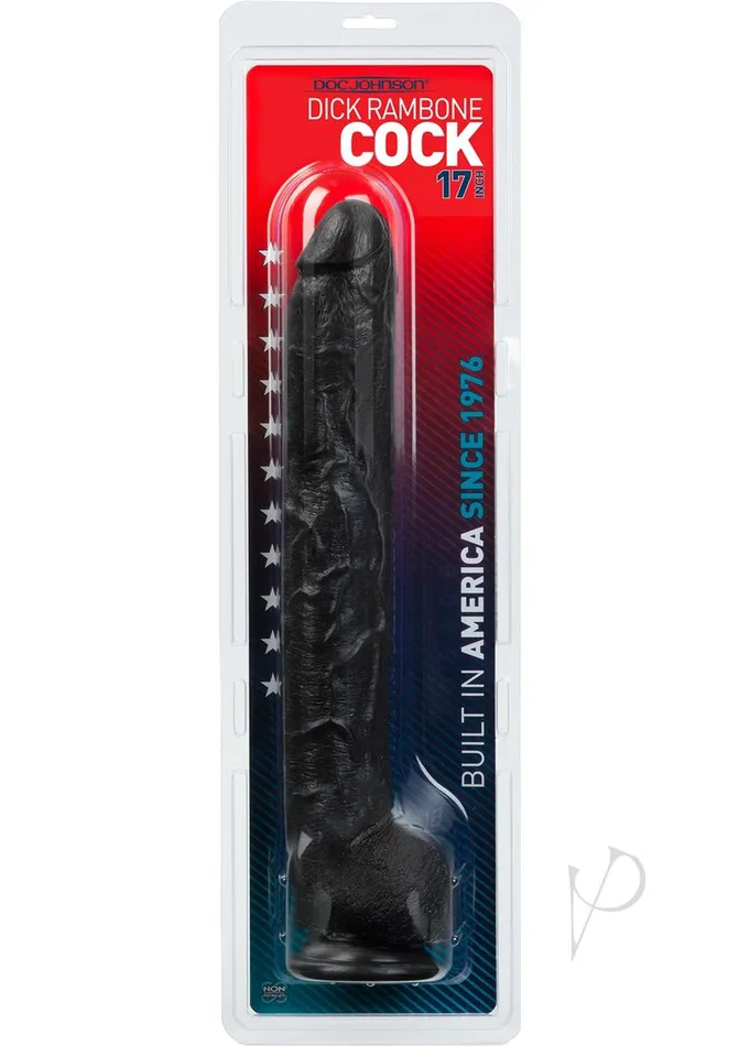 Dildos Dick Rambone Dildo 17in Black Doc Johnson