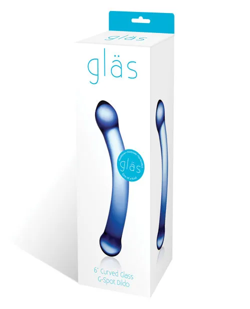 Dildos Glas Glas Curved GSpot Glass Dildo 6in Blue Dildos Glas Glas Curved GSpot Glass Dildo 6in Blue