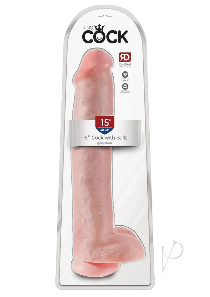 Dildos King Cock Dildo with Balls 15in Vanilla King Cock