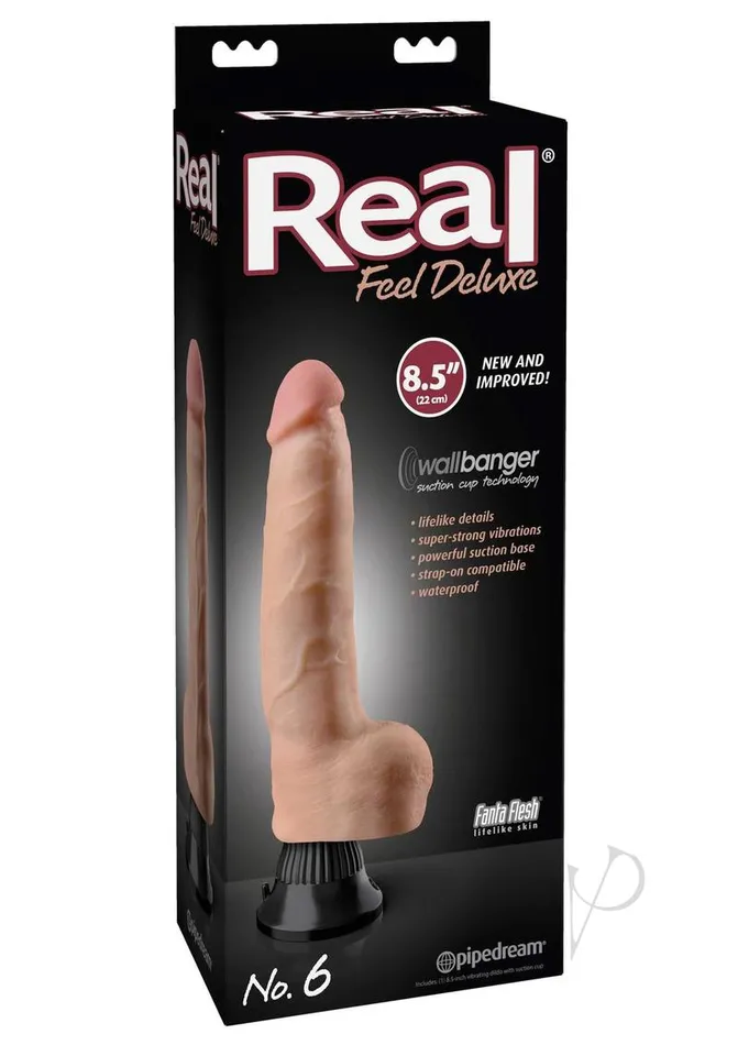 Dildos Real Feel Deluxe No 6 Wallbanger Vibrating Dildo with Balls 85in Vanilla Real Feel Deluxe Dildos Real Feel Deluxe No 6 Wallbanger Vibrating Dildo with Balls 85in Vanilla Real Feel Deluxe