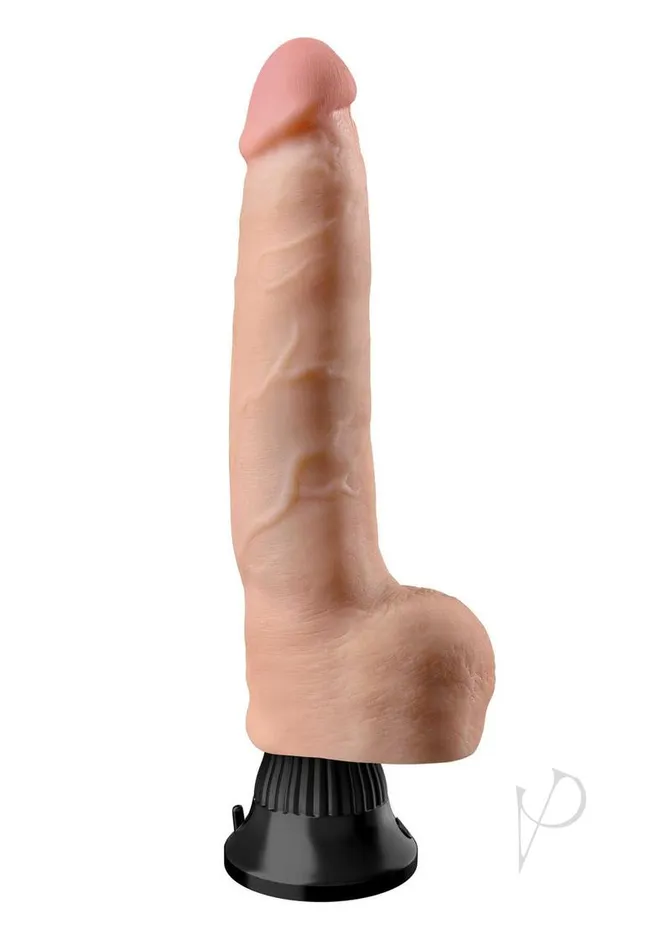 Dildos Real Feel Deluxe No 6 Wallbanger Vibrating Dildo with Balls 85in Vanilla Real Feel Deluxe