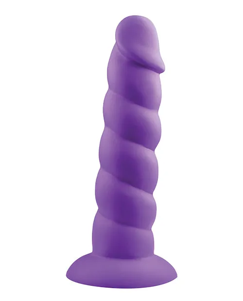 Dildos Suga Daddy Silicone Dildo 7in Purple Rock Candy Toys