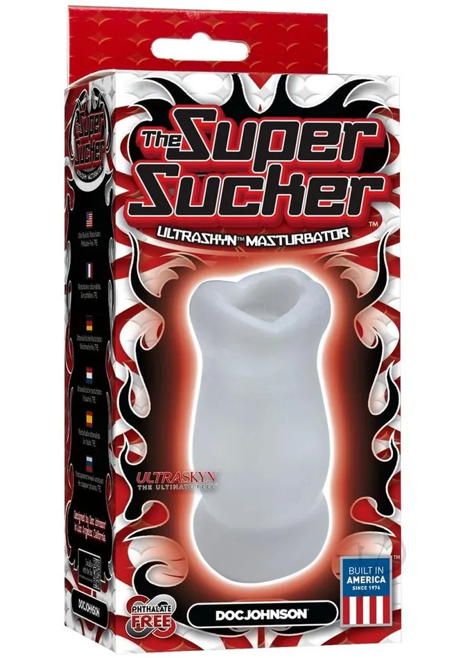 Doc Johnson Male Sex Toys The Super Sucker Ultraskyn Masturbator Clear
