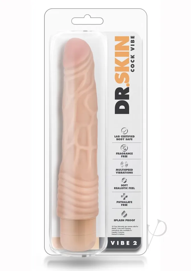 Dr Skin Dr Skin Silver Collection Cock Vibe 2 Vibrating Dildo 9in Vanilla Dildos Dr Skin Dr Skin Silver Collection Cock Vibe 2 Vibrating Dildo 9in Vanilla Dildos
