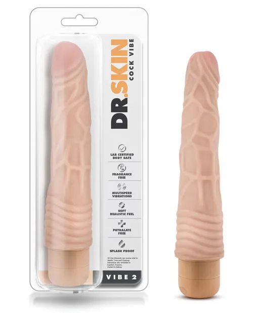Dr Skin Dr Skin Silver Collection Cock Vibe 2 Vibrating Dildo 9in Vanilla Dildos Dr Skin Dr Skin Silver Collection Cock Vibe 2 Vibrating Dildo 9in Vanilla Dildos