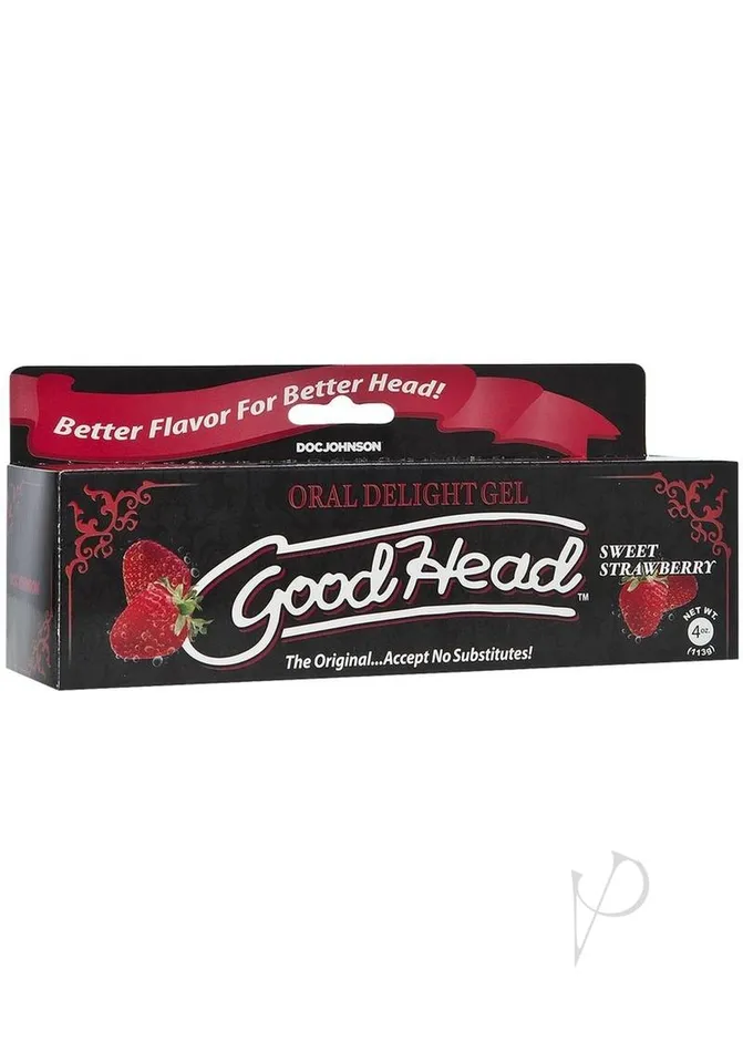 Enhancers GoodHead Oral Delight Gel Sweet Flavored Strawberry 4oz Good Head