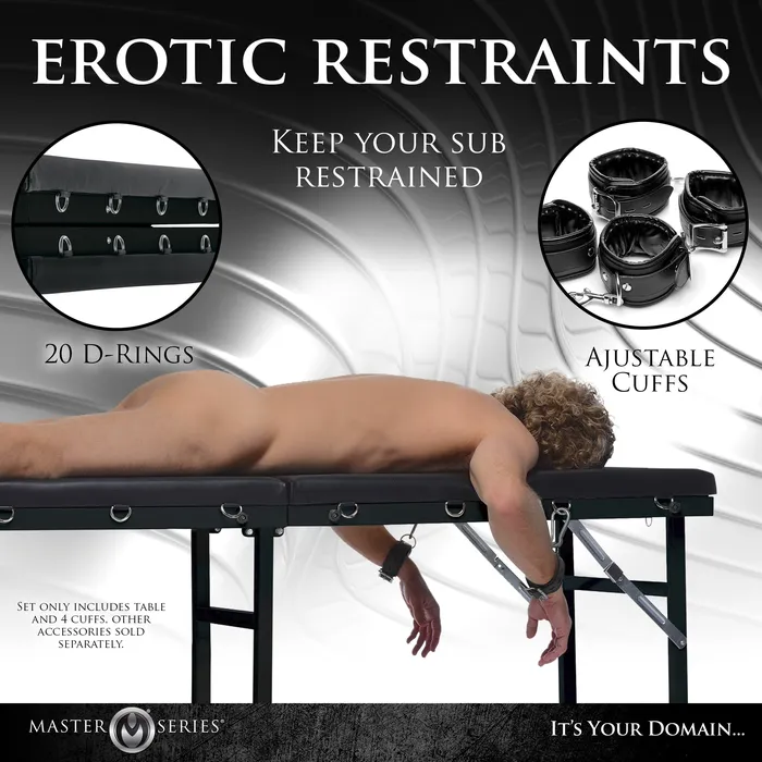 Extreme Bondage and Milking Table Master Series Male Sex Toys