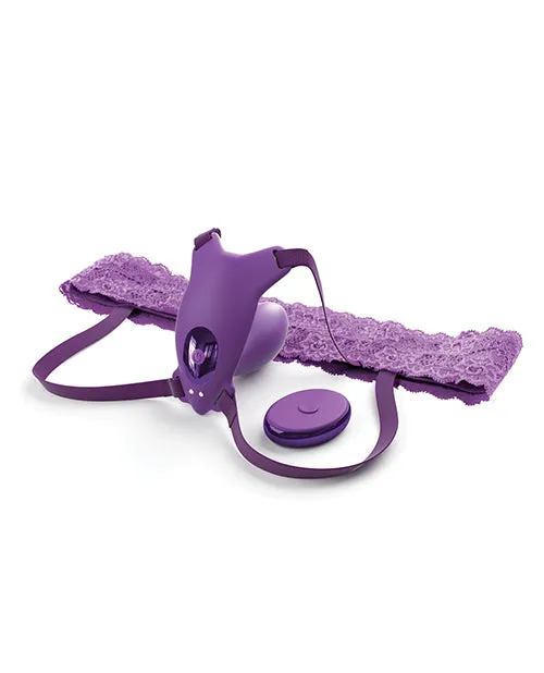 Fantasy For Her Ultimate GSpot Butterfly StrapOn Rechargeable Silicone with Remote Control Purple Fantasy For Her Female Sex Toys