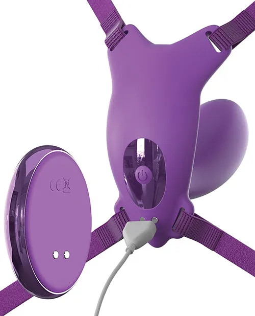 Fantasy For Her Ultimate GSpot Butterfly StrapOn Rechargeable Silicone with Remote Control Purple Fantasy For Her Female Sex Toys