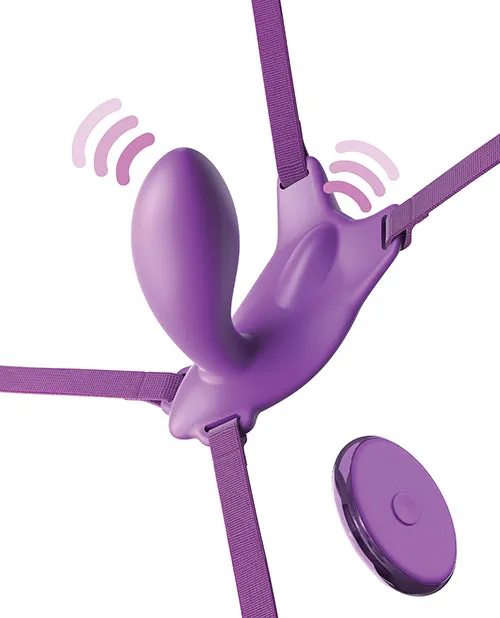 Fantasy For Her Ultimate GSpot Butterfly StrapOn Rechargeable Silicone with Remote Control Purple Fantasy For Her Female Sex Toys