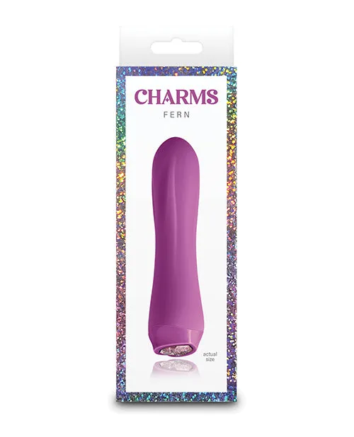 Female Sex Toys Charms Charms Fern Rechargeable Silicone Mini Vibrator Purple Female Sex Toys Charms Charms Fern Rechargeable Silicone Mini Vibrator Purple