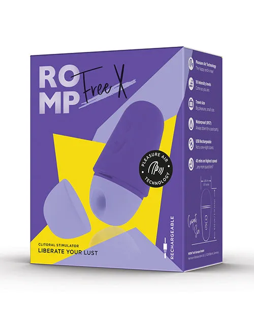 Female Sex Toys Romp Romp Free X Rechargeable Silicone Clitoral Air Stimulator Purple