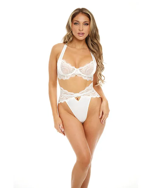 Female Sex Toys Rsvp By Oh La La Cheri Sadie Underwire Lace Bra High Waist Panty Bright White XL Female Sex Toys Rsvp By Oh La La Cheri Sadie Underwire Lace Bra High Waist Panty Bright White XL