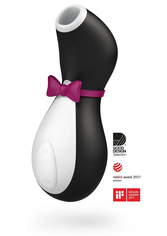 Female Sex Toys Satisfyer Penguin Silicone Rechargeable Clitoral Stimulator BlackWhite Satisfyer