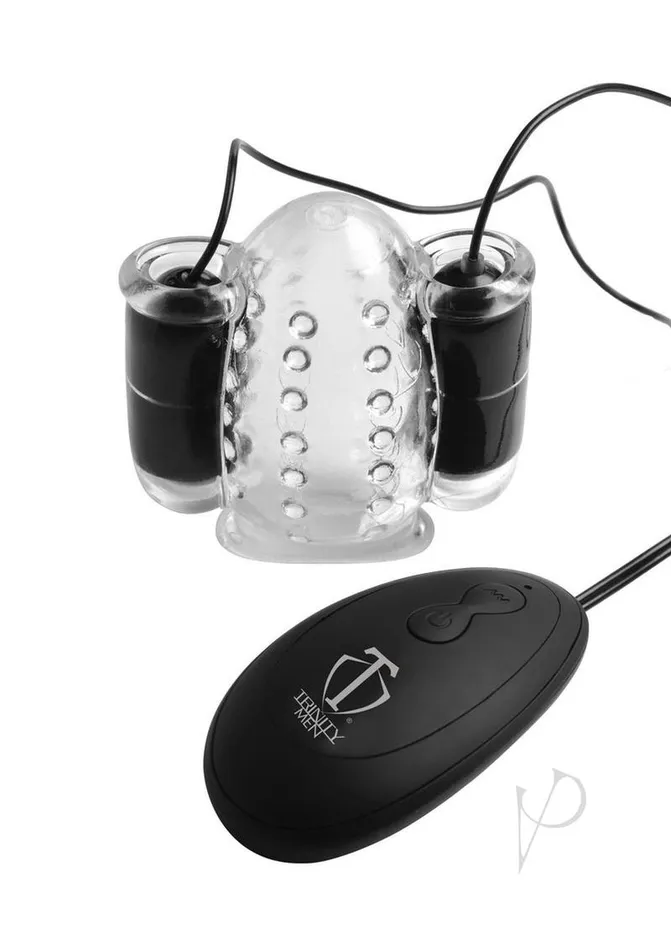 Female Sex Toys Trinity Men Trinity Men 20X Dual Vibrating Cock Teaser Clear