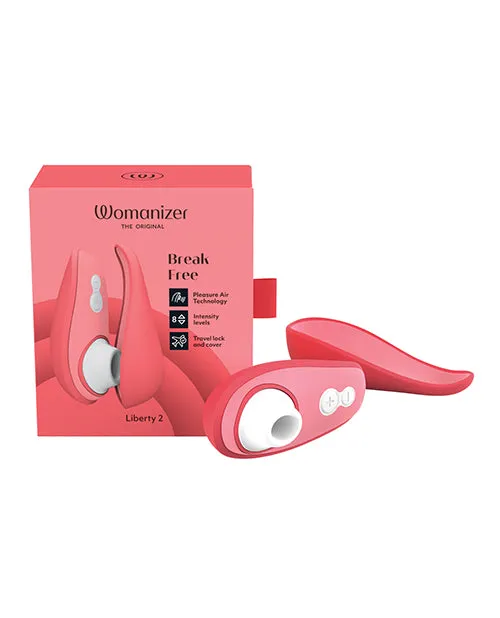 Female Sex Toys Womanizer Womanizer Liberty 2 Rechargeable Silicone Clitoral Stimulator Vibrant Rose