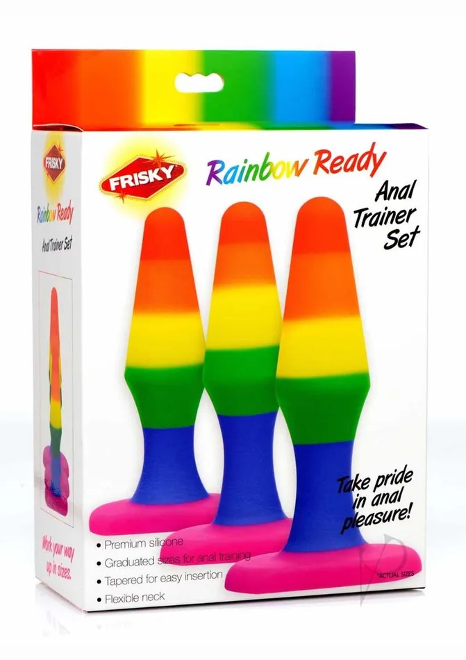 Frisky Anal Frisky Rainbow Silicone Anal Trainer Set 3 piece