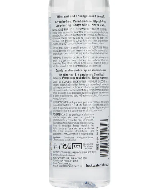 Fuck Water Female Sex Toys Fuck Water Premium Silicone 8 oz Fuck Water Female Sex Toys Fuck Water Premium Silicone 8 oz