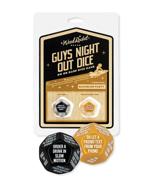 Games Wood Rocket Wood Rocket Guys Night Out Do or Dare Dice Game Black