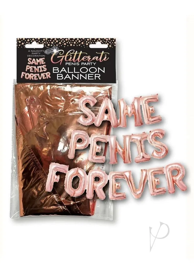 Glitterati Same Penis Balloon Banner Rose GoldBlack Candyprints Party Vibrators Glitterati Same Penis Balloon Banner Rose GoldBlack Candyprints Party Vibrators