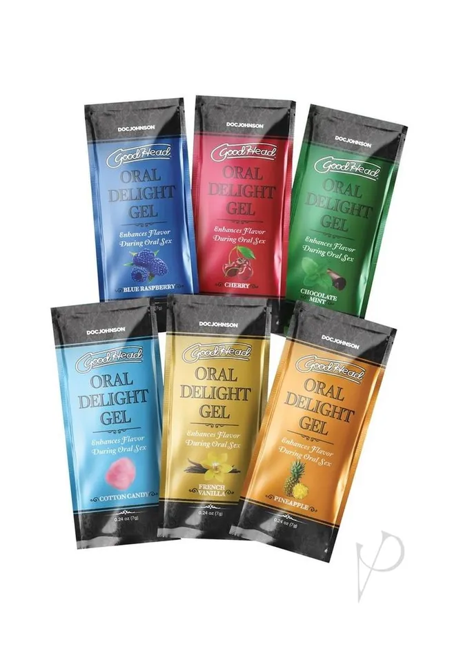 Good Head Enhancers GoodHead Oral Delight Gel 24oz 6 Pack Assorted Blue Raspberry Cherry Chocolate Mint Cotton Candy French Vanilla Pineapple Good Head Enhancers GoodHead Oral Delight Gel 24oz 6 Pack Assorted Blue Raspberry Cherry Chocolate Mint Cotton Candy French Vanilla Pineapple