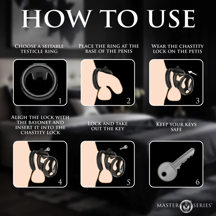 Hard Stop Chastity Cage Master Series Male Sex Toys