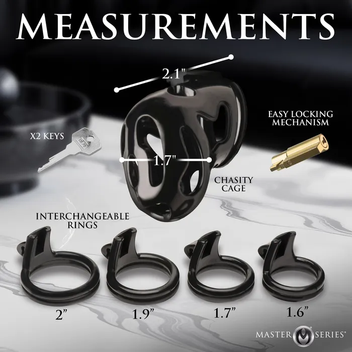 Hard Stop Chastity Cage Master Series Male Sex Toys