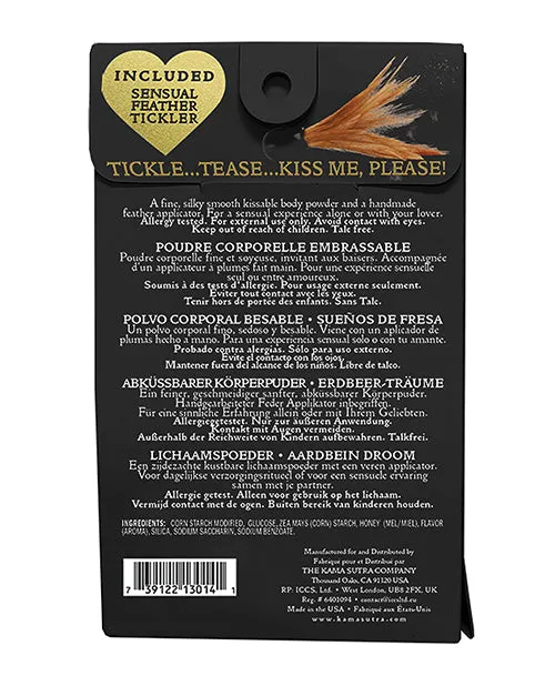 Honey Dust Female Sex Toys Kama Sutra Honey Dust Kissable Body Powder Raspberry Kiss 1oz