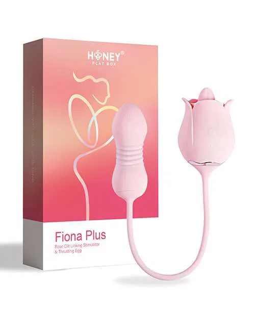 Honey Play Box Vibrators Fiona Plus Rose Clit Licking Stimulator Thrusting Egg Pink Honey Play Box Vibrators Fiona Plus Rose Clit Licking Stimulator Thrusting Egg Pink