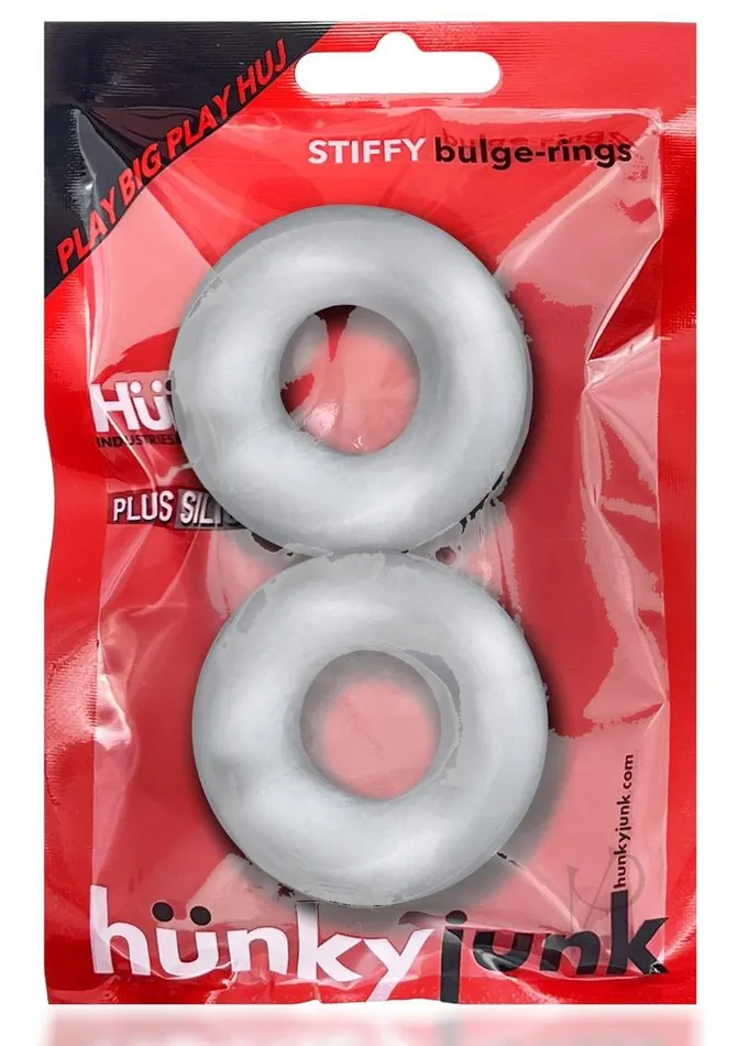 Hunkyjunk Stiffy Bulge Silicone Cock Rings 2 pack Clear Ice Hunkyjunk Dildos Hunkyjunk Stiffy Bulge Silicone Cock Rings 2 pack Clear Ice Hunkyjunk Dildos
