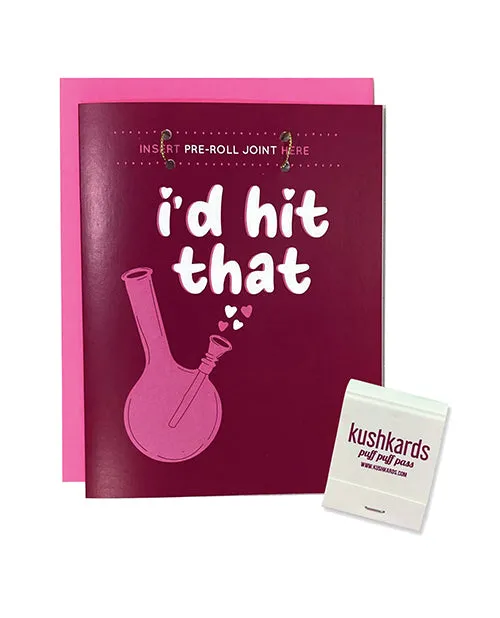 Id Hit That Greeting Card wMatchbook Kush Kards Vibrators