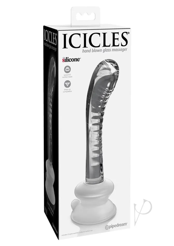 Icicles Dildos Icicles No 88 Glass GSpot Wand with Bendable Silicone Suction Cup Clear Icicles Dildos Icicles No 88 Glass GSpot Wand with Bendable Silicone Suction Cup Clear
