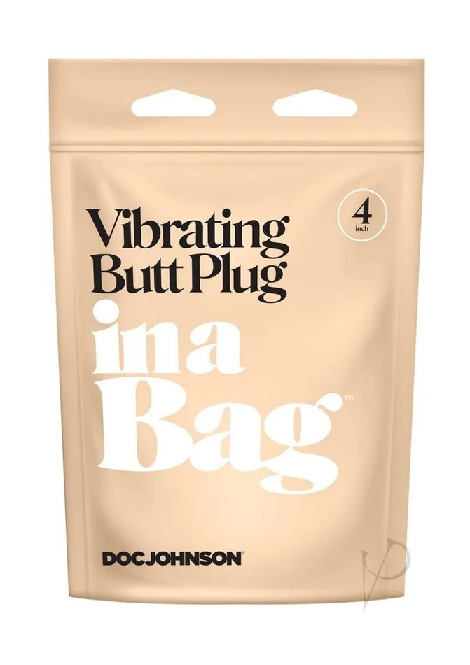 In A Bag Anal In a Bag Silicone Vibrating Butt Plug 4in Black