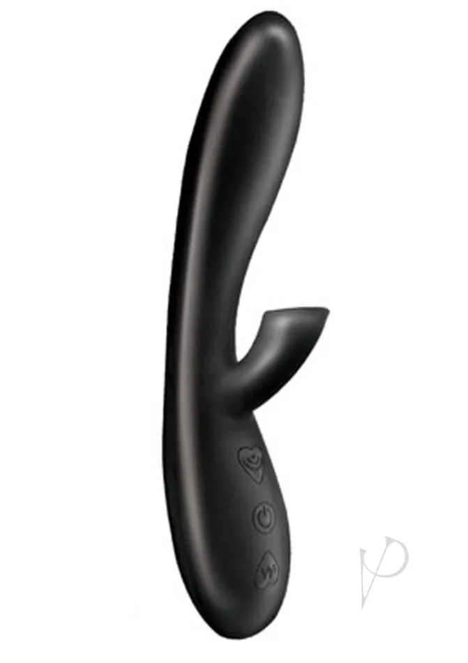 Infinitt Suction Massager One Rechargeable Silicone Rabbit Vibrator Black Infinitt Female Sex Toys