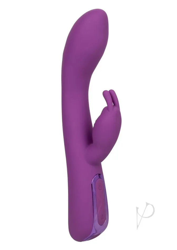 Jack Rabbit Elite Warming Rabbit Rechargeable Silicone Vibrator with Clitoral Stimulator Purple Jack Rabbit Female Sex Toys