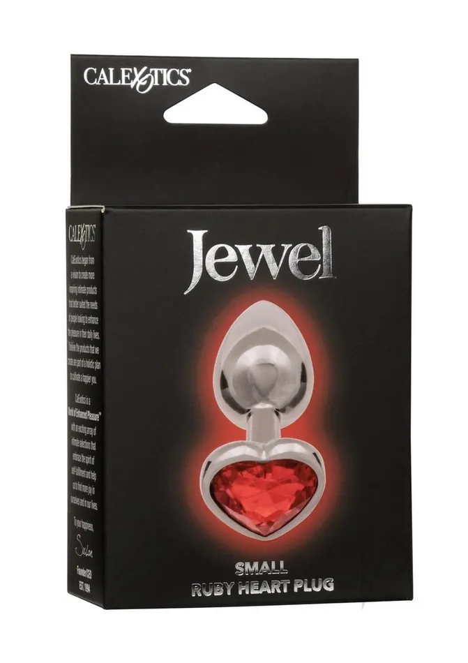 Jewel Ruby Heart Aluminum Anal Plug Small Red Jewel Anal
