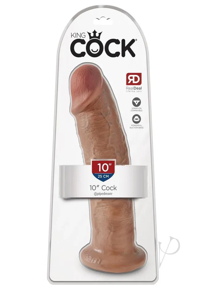 King Cock Realistic Dildo 10in Caramel King Cock Female Sex Toys