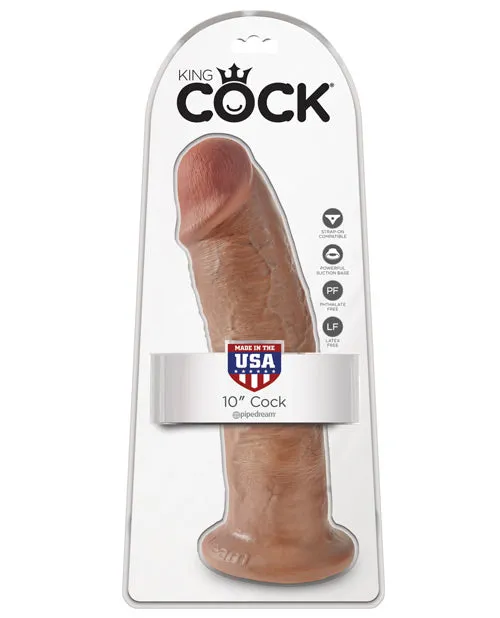 King Cock Realistic Dildo 10in Caramel King Cock Female Sex Toys
