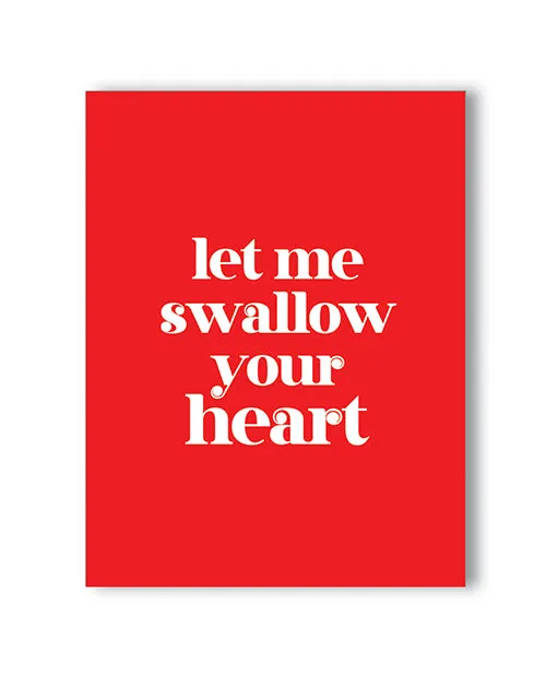 Kush Kards Female Sex Toys Swallow Your Heart Naughty Greeting Card