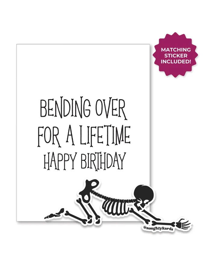 Kush Kards Vibrators Halloween Bending Over Birthday Greeting Card wSticker