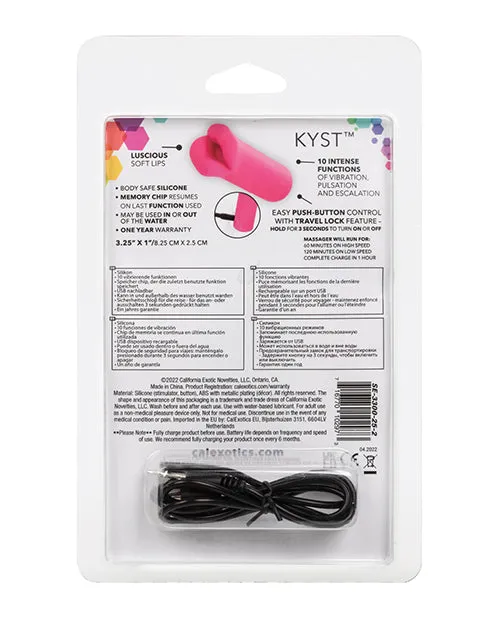 Kyst Female Sex Toys Kyst Lips Rechargeable Silicone Bullet Vibrator Pink