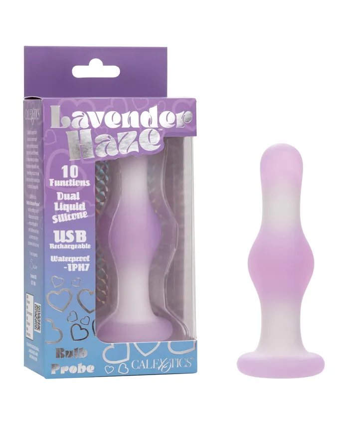 Lavender Haze Anal Lavender Haze Bulb Probe Silicone Rechargeable Anal Plug PurpleWhite