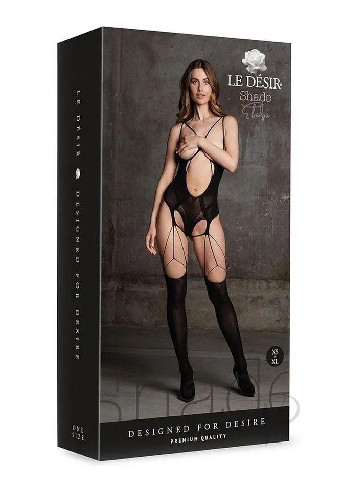 Le Desir Bodystockings Playsuits Le Desir Shade Elara VII Bodystocking with Open Cups OS Black Le Desir Bodystockings Playsuits Le Desir Shade Elara VII Bodystocking with Open Cups OS Black