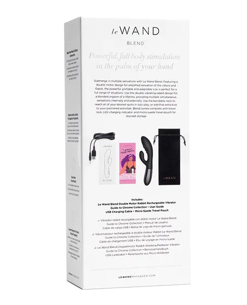 Le Wand Female Sex Toys Le Wand Blend Rechargeable Silicone Rabbit Vibrator Black Le Wand Female Sex Toys Le Wand Blend Rechargeable Silicone Rabbit Vibrator Black
