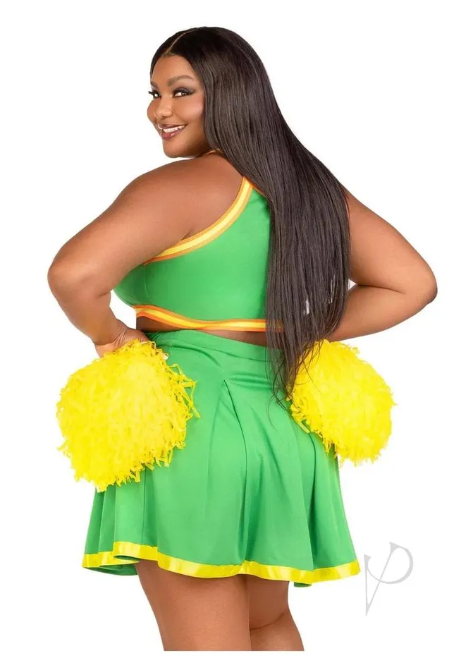 Leg Avenue Bring It Baddie Set Top with Cheer Logo Pleated Skirt and Pom Pom 3 Piece 1X2X Green Leg Avenue Male Sex Toys Leg Avenue Bring It Baddie Set Top with Cheer Logo Pleated Skirt and Pom Pom 3 Piece 1X2X Green Leg Avenue Male Sex Toys