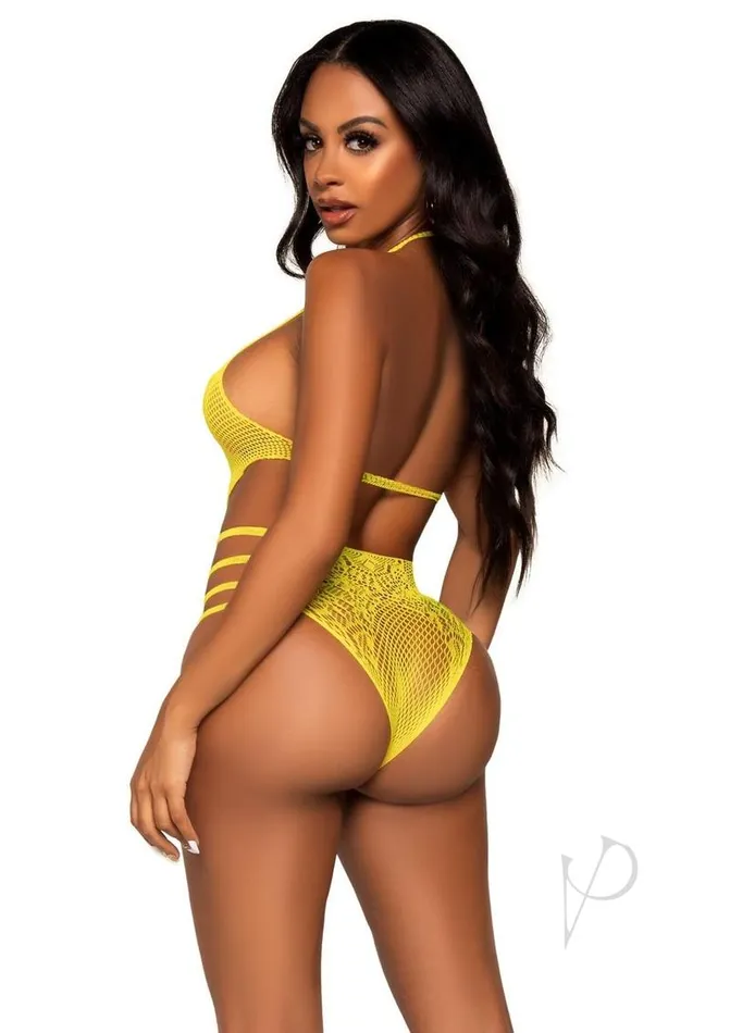 Leg Avenue Lace Cut Out Strappy Bodysuit OS Yellow Leg Avenue Teddies And Bodies Leg Avenue Lace Cut Out Strappy Bodysuit OS Yellow Leg Avenue Teddies And Bodies