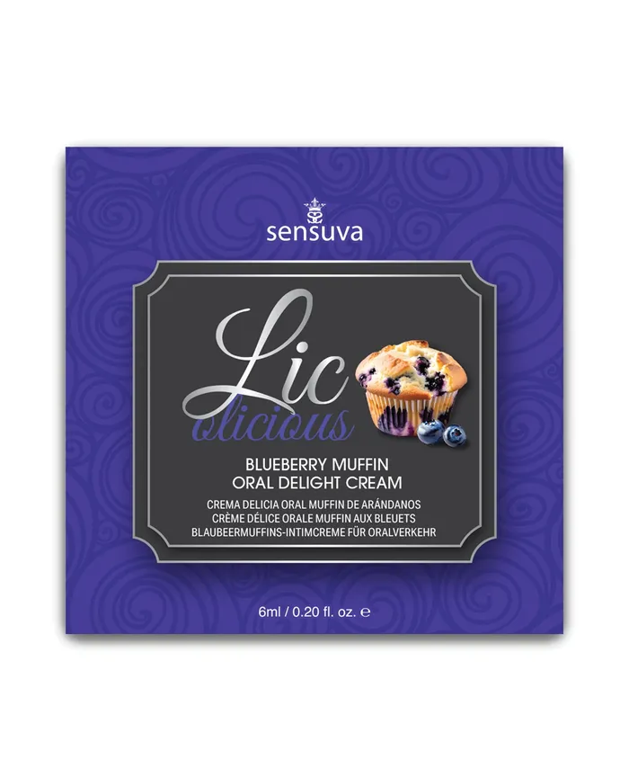Lic O Licious Oral Delight Cream 6ml Packet Blueberry Muffin Lic O Licious Vibrators Lic O Licious Oral Delight Cream 6ml Packet Blueberry Muffin Lic O Licious Vibrators