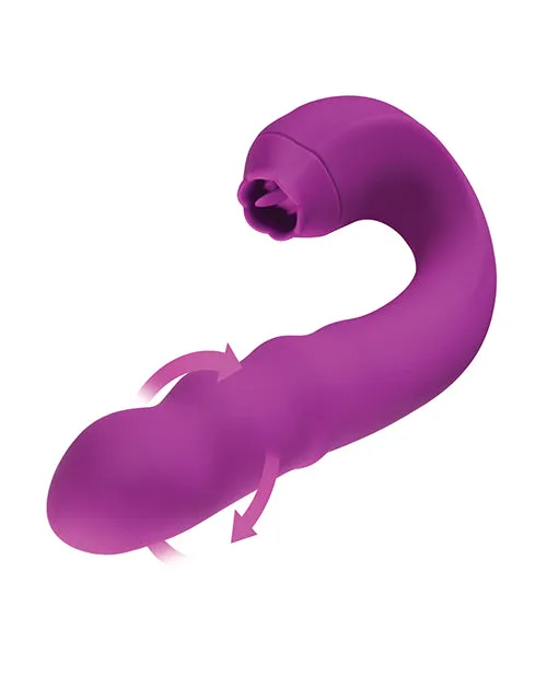 Lilian GSpot Vibrator wRotating Head Vibrating Tongue Purple Honey Play Box Vibrators Lilian GSpot Vibrator wRotating Head Vibrating Tongue Purple Honey Play Box Vibrators